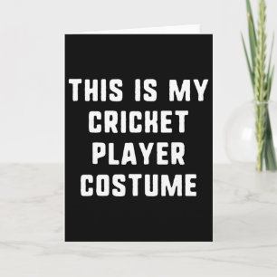 This Is My Cricket Player Costume Halloween Easy K Card
