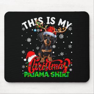 This Is My Dachshund Dog Ugly Christmas Pajama Swe Mouse Pad