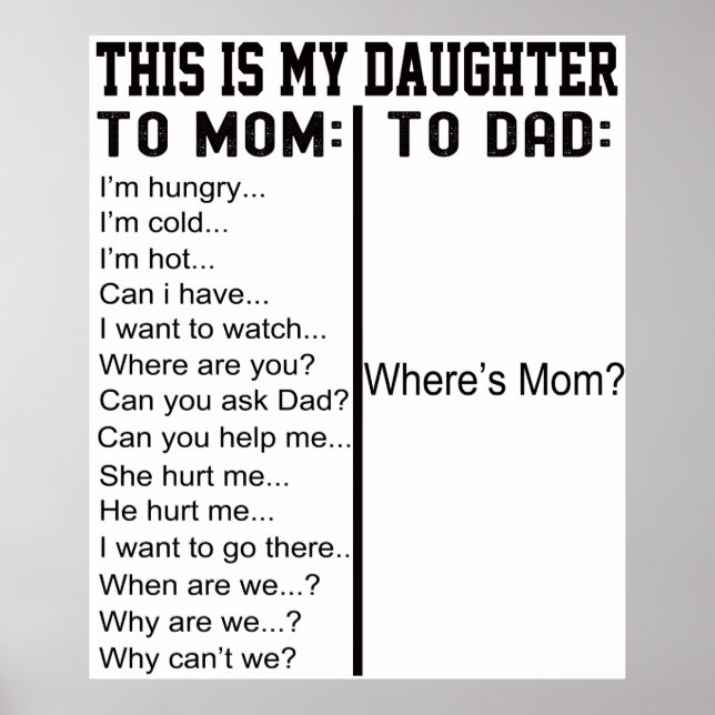 This Is My Daughter Funny Daughter Quotes From Mum Poster (Front)