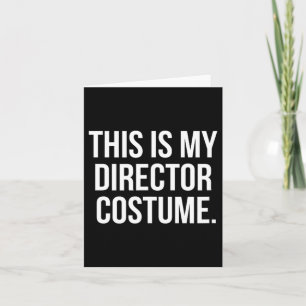 This is my Director Costume funny Halloween shirt Card