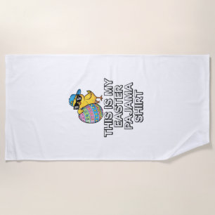 This is My Easter Pajama Shirt Chick Egg Boys Kids Beach Towel