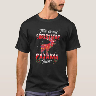 This Is My Elk Christmas Pyjamas Xmas Lights Famil T-Shirt