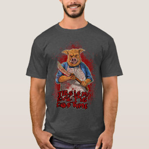 This Is My Evil Pig Costume Halloween Horror Graph T-Shirt