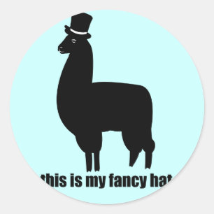 This Is My Fancy Hat Llama Stickers
