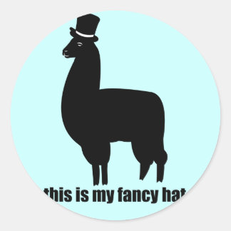 This Is My Fancy Hat Llama Stickers