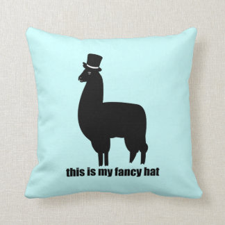 This Is My Fancy Hat Llama Throw Pillow