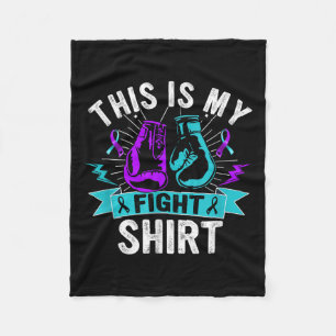 This Is My Figh Suicide Prevention Fighter Strong  Fleece Blanket