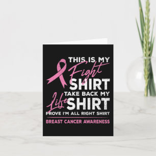 This Is My Fight  Breast Cancer Awareness Pink Rib Card