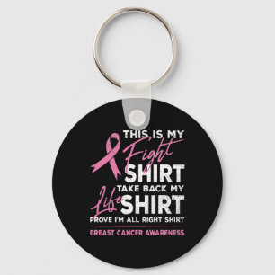 This Is My Fight  Breast Cancer Awareness Pink Rib Key Ring