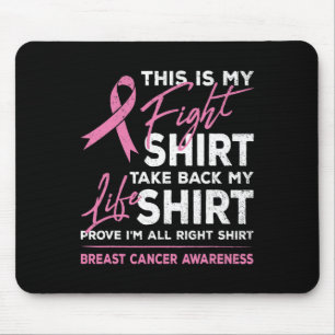 This Is My Fight  Breast Cancer Awareness Pink Rib Mouse Pad