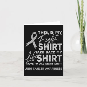 This Is My Fight Lung Cancer Awareness Support Rib Card