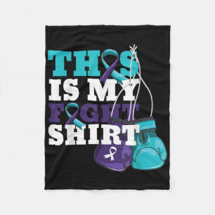 This Is My Fight Shirt Suicide Prevention Fighter  Fleece Blanket