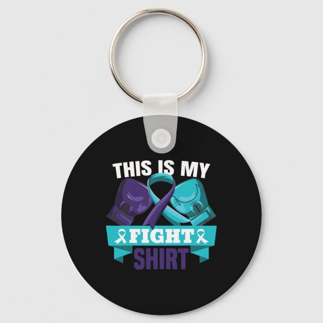 This Is My Fight Suicide Prevention Fighter Strong Key Ring (Front)