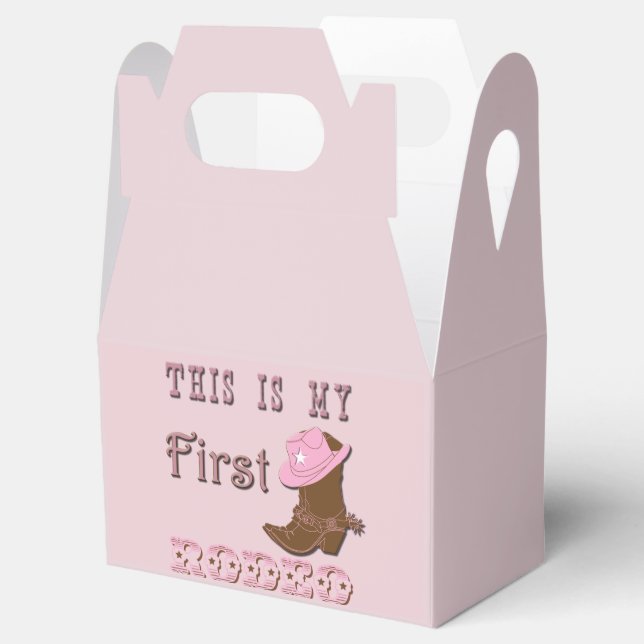 This is My First Rodeo Favour Box (Opened)