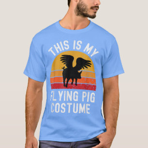 This Is My Flying Pig Costume Funny Lazy Halloween T-Shirt