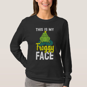 This Is My Froggy Face Frog  Amphibian Tadpole T-Shirt