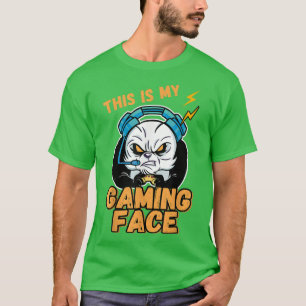 This Is My Gaming Face Kawaii Funny Panda Bear Gam T-Shirt