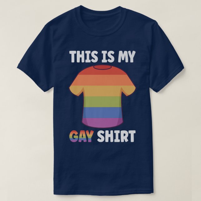 This Is My Gay Shirt LGBTQ Ally Rainbow Flag LGBTQ (Design Front)