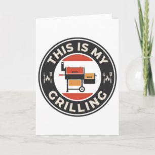 This Is My Grilling Funny BBQ Cookout Humor Design Card