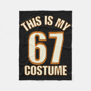 This Is My Halloween 67 Costume Lazy Brainrot Meme Fleece Blanket