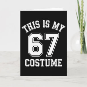 This Is My Halloween 67 Costume Sports Hummor Gen  Card