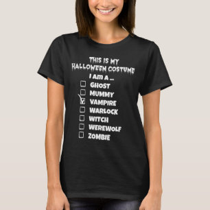 This is My Halloween Costume - Check Mark Vampire T-Shirt