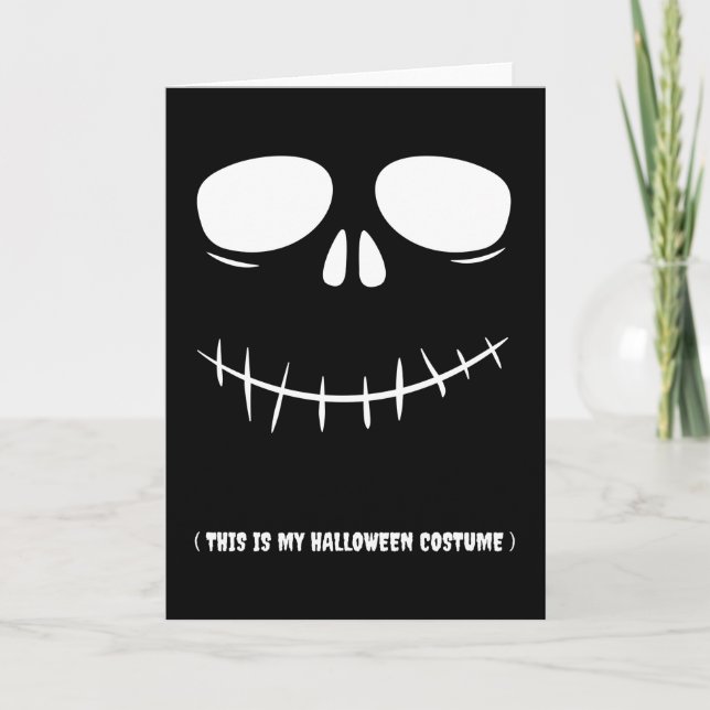 This Is My Halloween Costume Funny Halloween Kids Card (Front)
