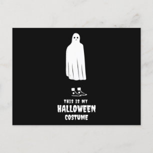 This Is My Halloween Costume Funny Halloween Sad Postcard