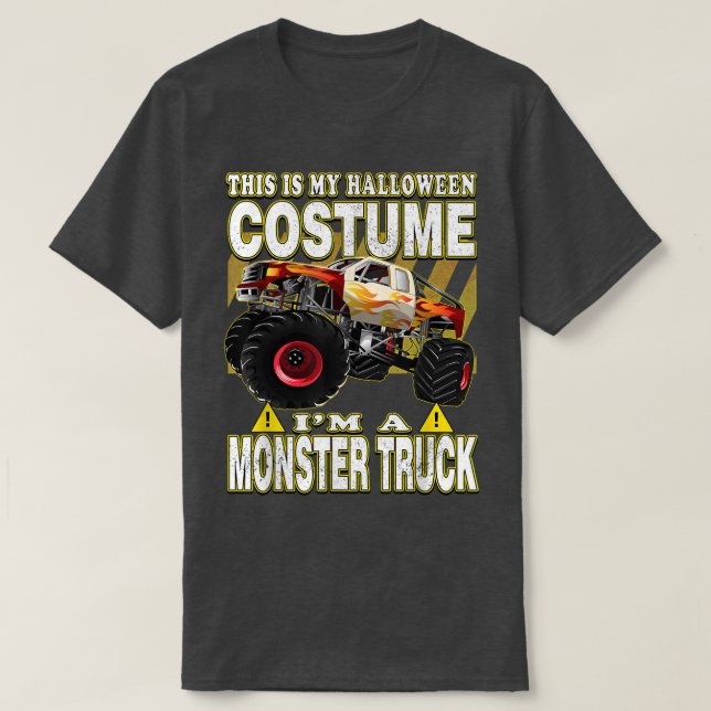 This Is My Halloween Costume I'm A Monster Truck 2 T-Shirt (Design Front)