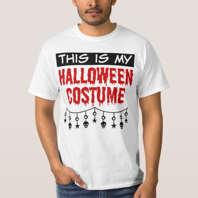 This is My Halloween Costume Skulls Stars T-Shirt (Front)