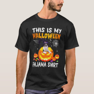 This Is My Halloween Pajama  Boston Terrier Costum T-Shirt