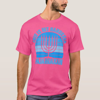 This Is My Hanukkah Pajama Funny Chanukah Menorah  T-Shirt