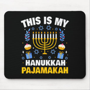 This Is My Hanukkah Pajamakah For Jewish Christmas Mouse Pad