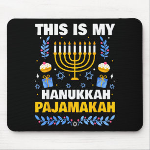 This Is My Hanukkah Pajamakah For Jewish Christmas Mouse Pad