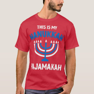 This Is My Hanukkah Pajamakah Jewish Christmas Paj T-Shirt