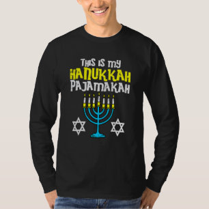 This Is My Hanukkah Pajamakah Menorah Chanukah Jew T-Shirt