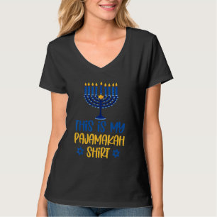 This Is My Hanukkah Pajamakah Menorah Chanukah Paj T-Shirt