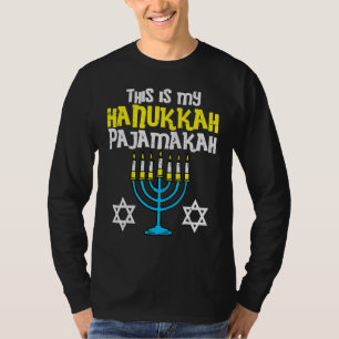 This Is My Hanukkah Pajamakah Menorah Chanukah Paj T-Shirt