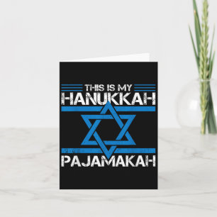 This Is My Hanukkah Pajamakah Pj Pajama Funny Gift Card