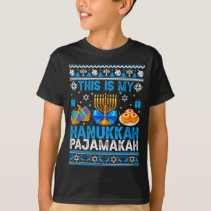 This Is My Hanukkah Pajamakah Ugly Chanukah Jewish T-Shirt