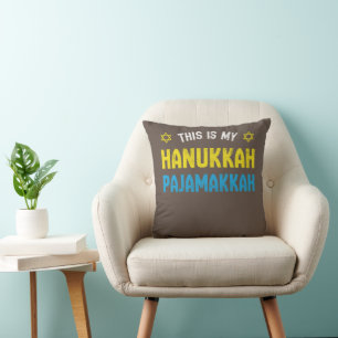 This Is My Hanukkah Pajamakkah, Funny Happy Hanukk Cushion