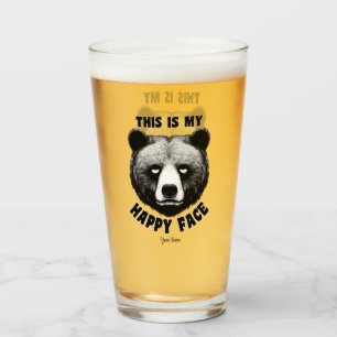 This is my happy face - Bear Glass