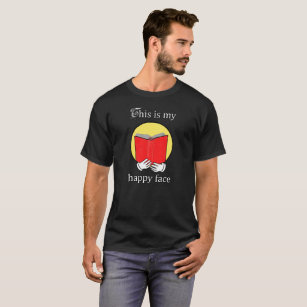 This is my Happy Face - Emoji reading a Book T-Shirt