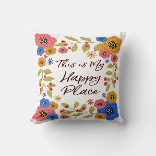 This Is My Happy Place Cushion (Front)