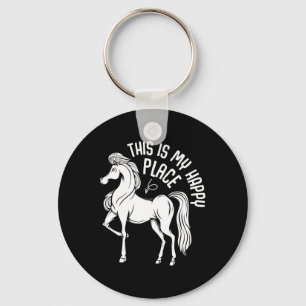 This Is My Happy Place Horseback Riding Animal Hor Key Ring
