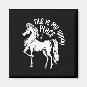 This Is My Happy Place Horseback Riding Animal Hor Magnet