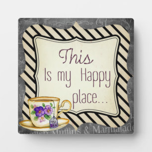 "This is My Happy Place" retro motivation poster, Plaque
