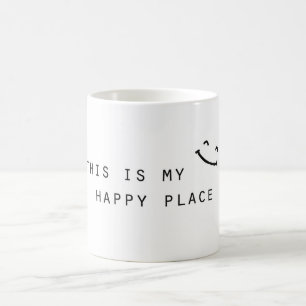 this is my happy place simple modern design coffee mug