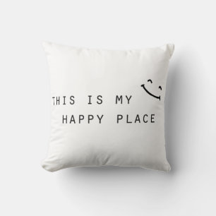 this is my happy place simple modern design cushion