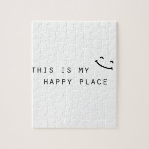 this is my happy place simple modern design jigsaw puzzle